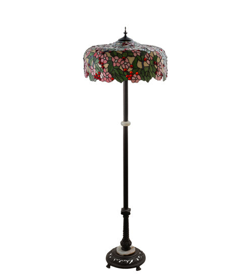 Three Light Floor Lamp from the Tiffany Cherry Blossom collection