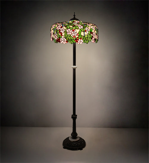 Three Light Floor Lamp from the Tiffany Cherry Blossom collection