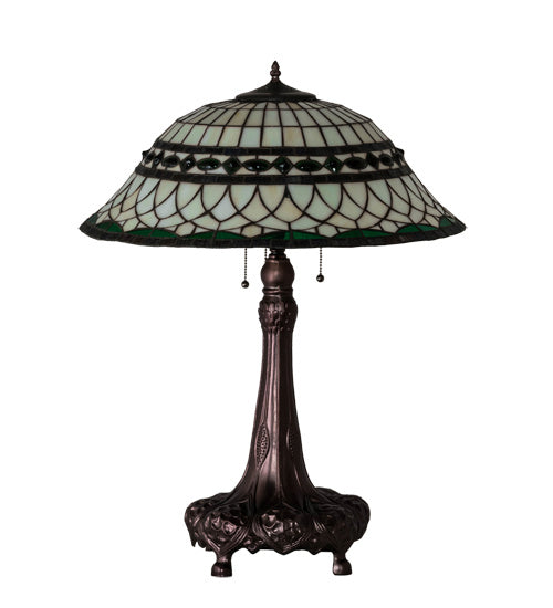 Three Light Table Lamp from the Tiffany Roman collection in Mahogany Bronze finish