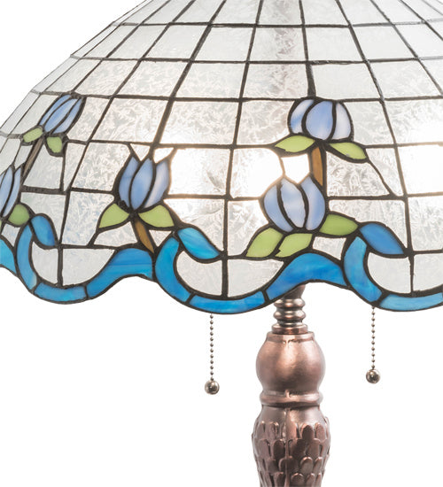 Three Light Table Lamp from the Roseborder collection in Mahogany Bronze finish