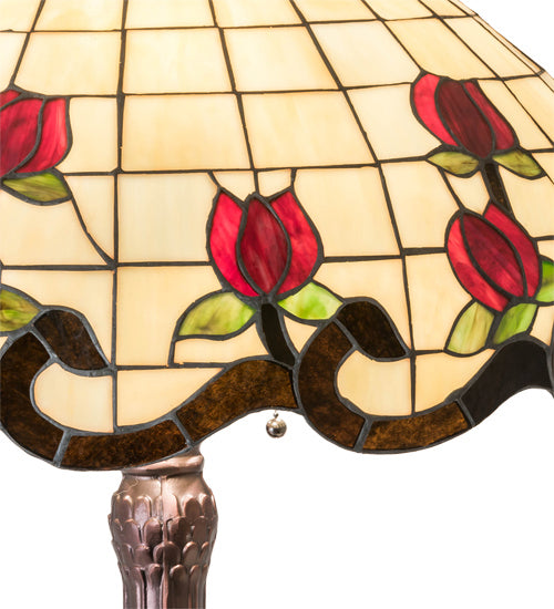 Three Light Table Lamp from the Roseborder collection