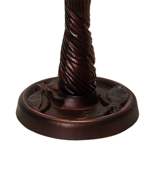 One Light Table Base from the Twisted Fly collection in Mahogany Bronze finish