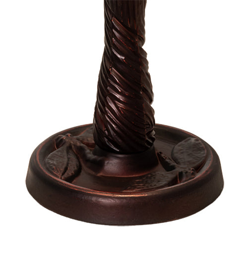 One Light Table Lamp from the Tiffany Hanginghead Dragonfly collection in Mahogany Bronze finish