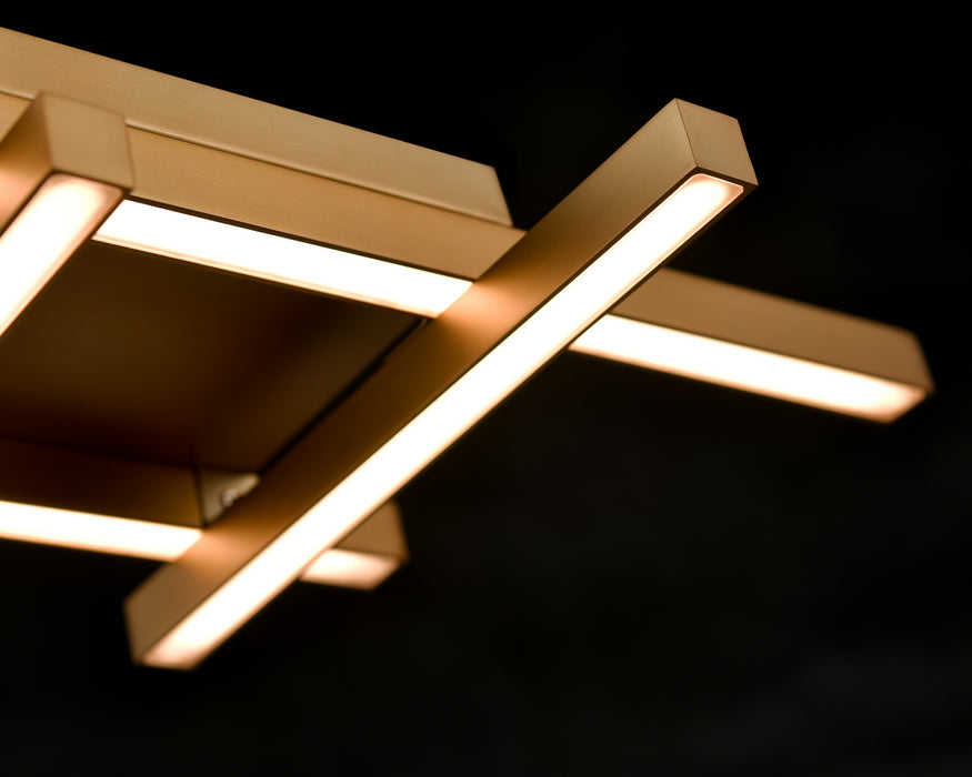 LED Flush Mount from the Maud AC LED collection in Brass finish