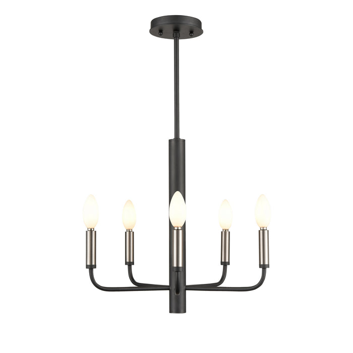 Five Light Chandelier from the Olivia collection in Multiple Finishes/Graphite finish