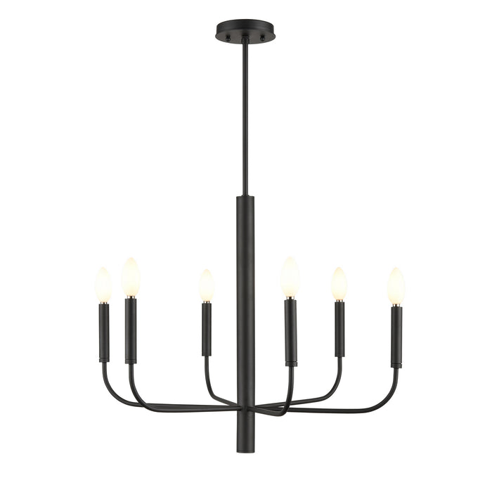 Six Light Chandelier from the Olivia collection in Multiple Finishes/Graphite finish