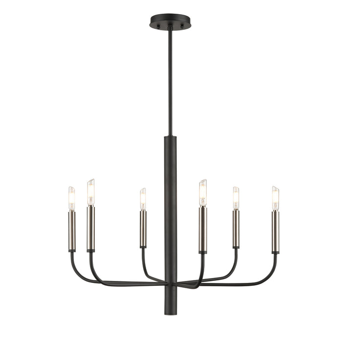 Six Light Chandelier from the Olivia collection in Multiple Finishes/Graphite finish