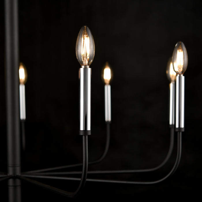 Nine Light Chandelier from the Olivia collection in Multiple Finishes/Graphite finish