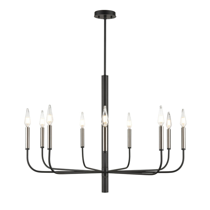 Nine Light Chandelier from the Olivia collection in Multiple Finishes/Graphite finish