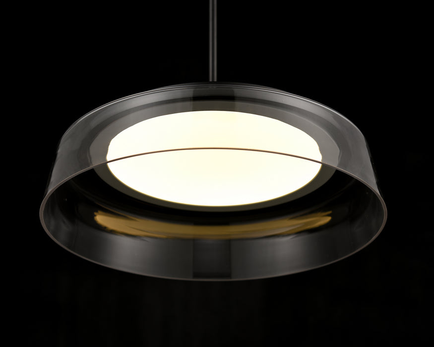LED Dual Mount from the Triptych collection in Graphite w/ Clear Glass finish