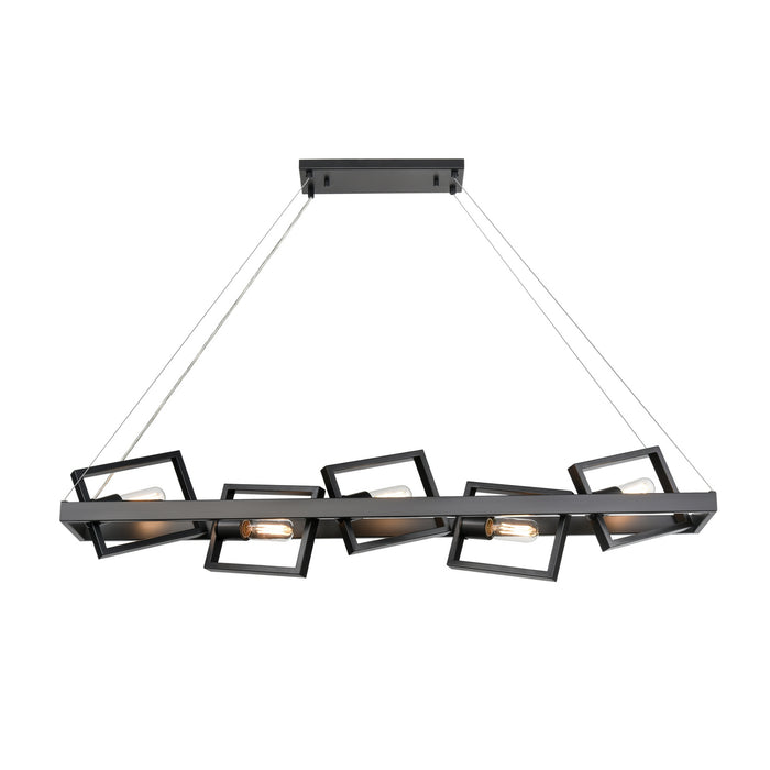 Five Light Linear Pendant from the Northwest Passage collection in Multiple Finishes/Graphite finish