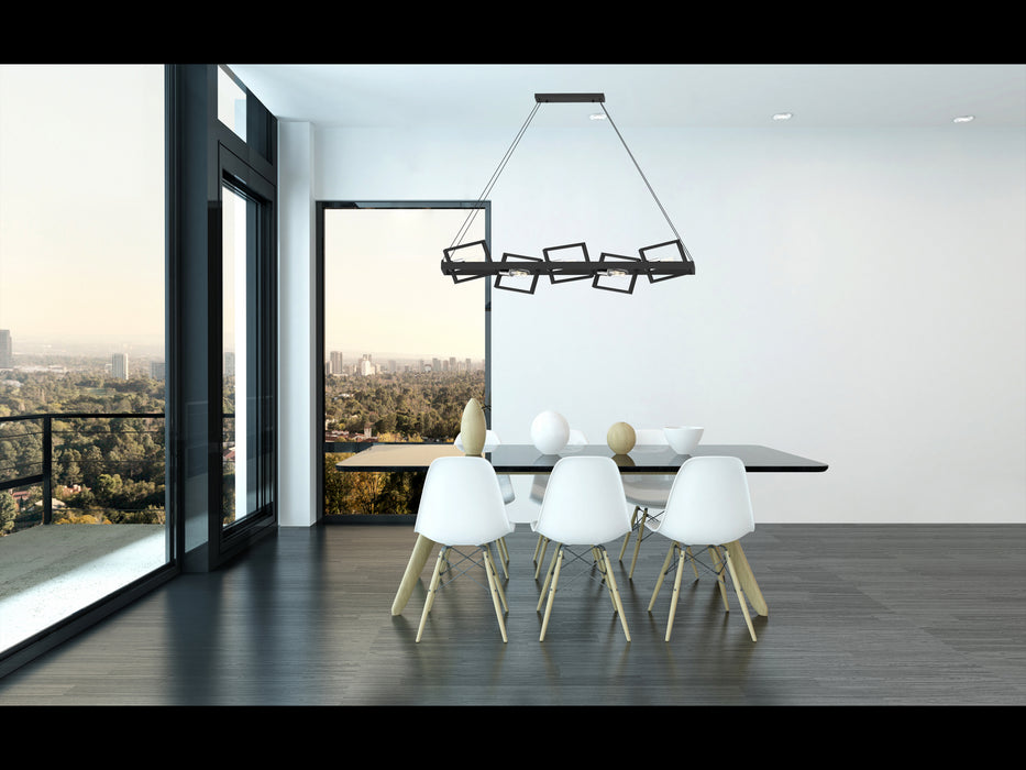 Five Light Linear Pendant from the Northwest Passage collection in Multiple Finishes/Graphite finish