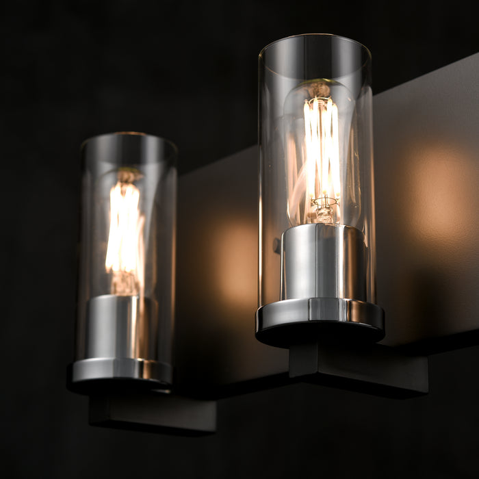 Four Light Vanity from the Sambre collection in Multiple Finishes/Graphite w/ Clear Glass finish
