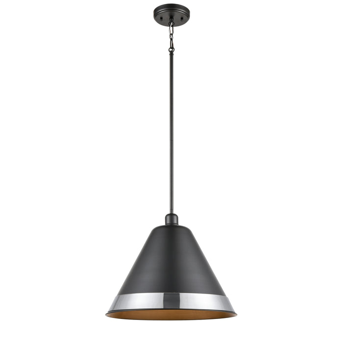 One Light Pendant from the Place Royale collection in Graphite/Multiple Finishes finish