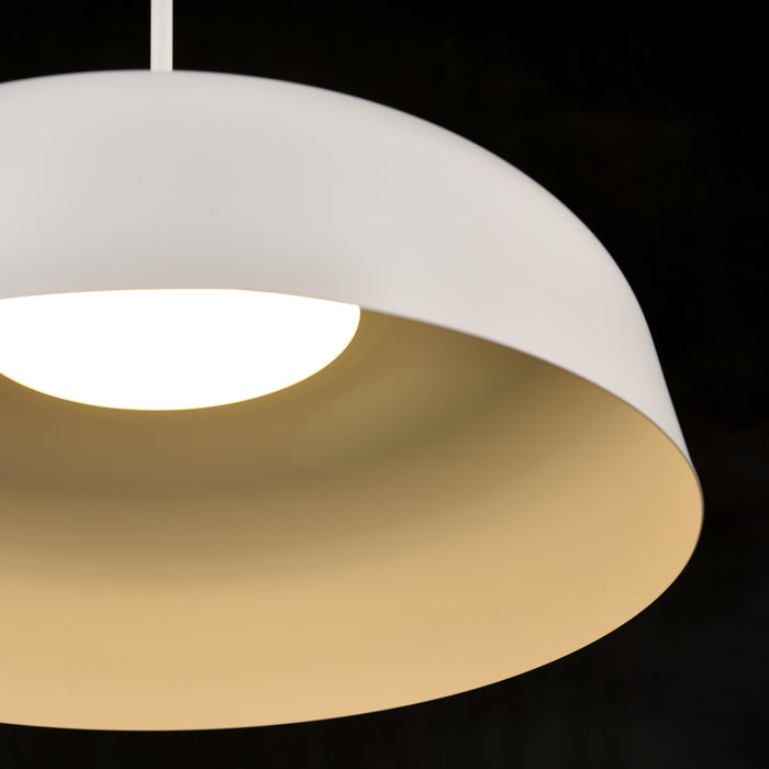 LED Pendant from the Tuque collection in Matte White finish