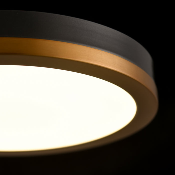 LED Flush Mount from the Temagami collection in Brass/Graphite finish