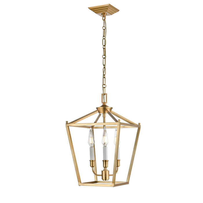 Three Light Pendant from the Lundy`s Lane collection in Multiple Finishes/Brass finish