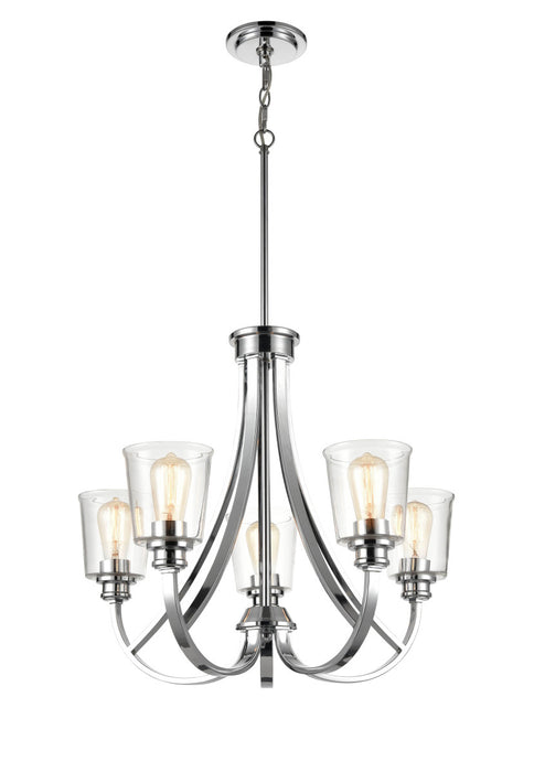 Five Light Chandelier from the Forsyth collection in Chrome finish