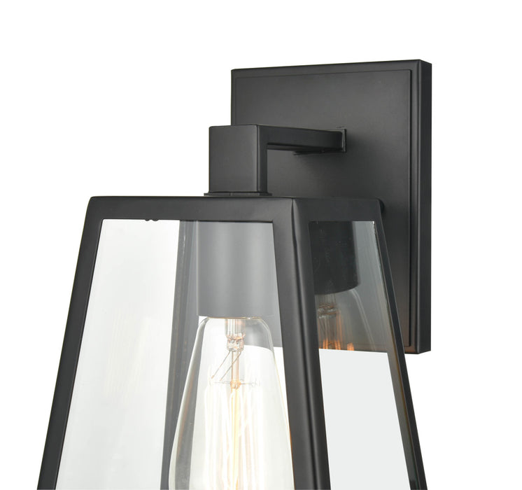 One Light Outdoor Lantern from the Grant collection in Powder Coat Black finish