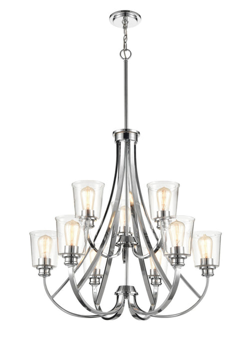 Nine Light Chandelier from the Forsyth collection in Chrome finish