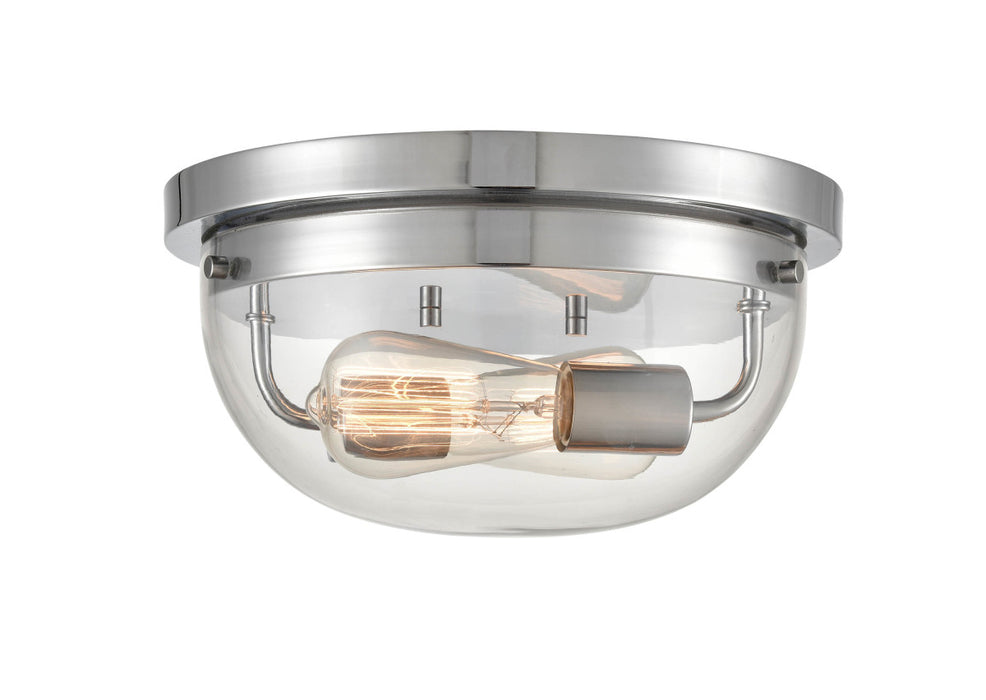 Two Light Flushmount from the Ashford collection in Chrome finish