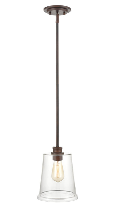 One Light Mini Pendant from the Forsyth collection in Rubbed Bronze finish