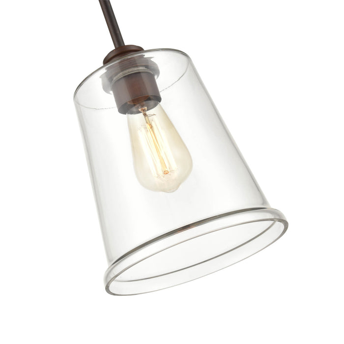 One Light Mini Pendant from the Forsyth collection in Rubbed Bronze finish