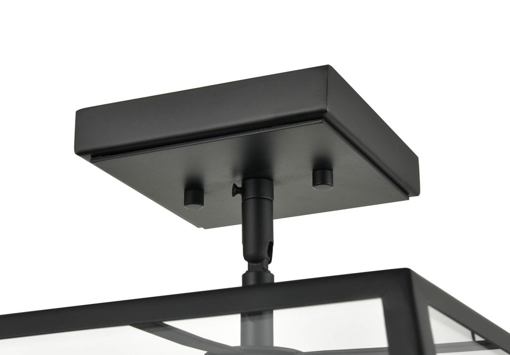Two Light Outdoor Lantern from the Grant collection in Powder Coat Black finish