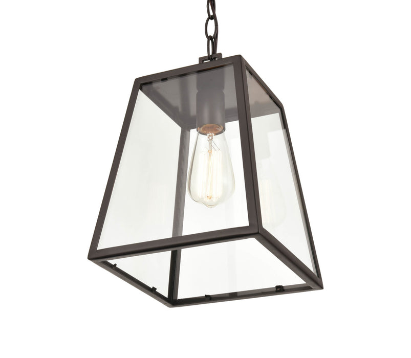 One Light Outdoor Lantern from the Grant collection in Powder Coat Bronze finish
