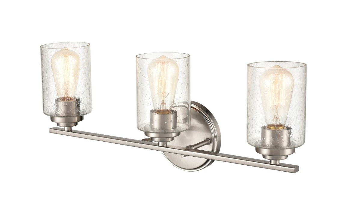 Three Light Vanity from the None collection in Satin Nickel finish