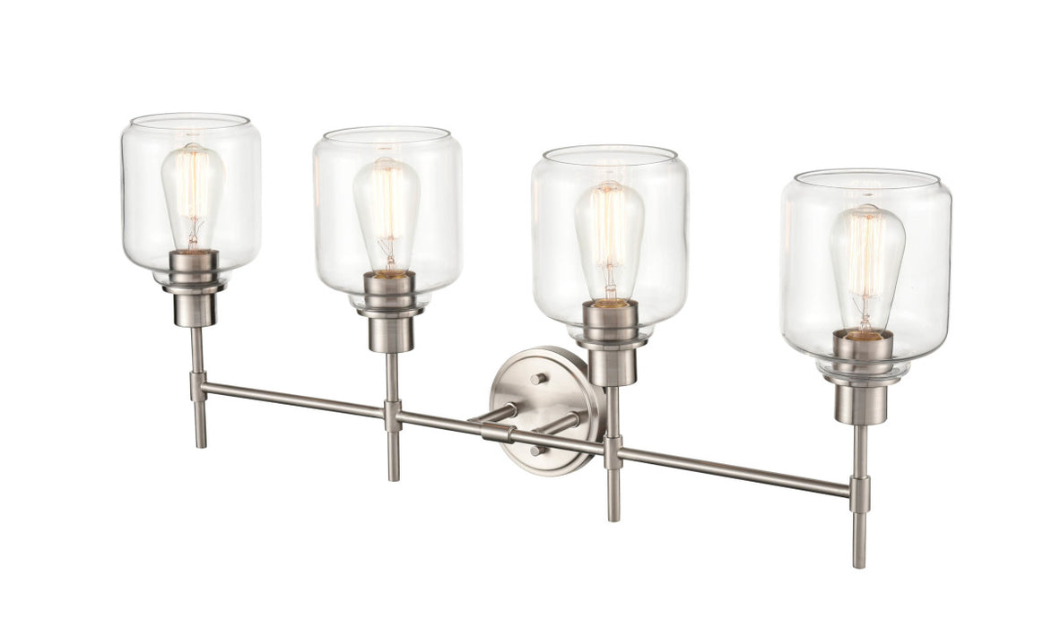 Four Light Vanity from the Asheville collection in Satin Nickel finish