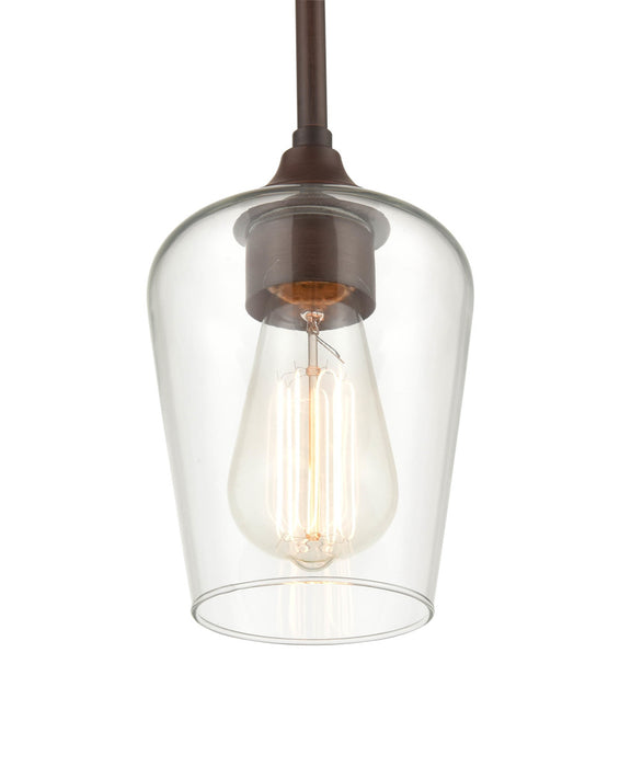One Light Mini Pendant from the Ashford collection in Rubbed Bronze finish