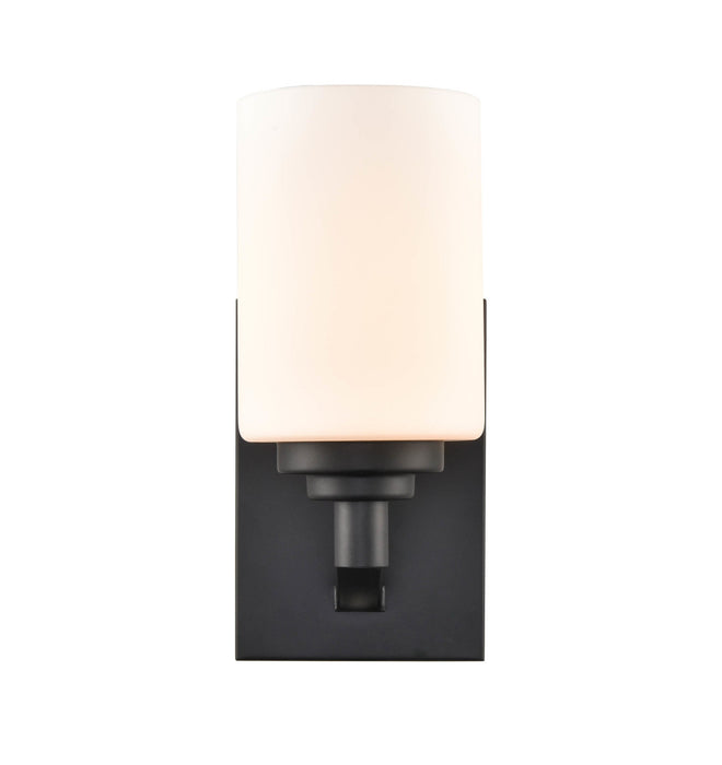 One Light Wall Sconce from the Durham collection in Matte Black finish