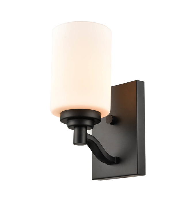 One Light Wall Sconce from the Durham collection in Matte Black finish