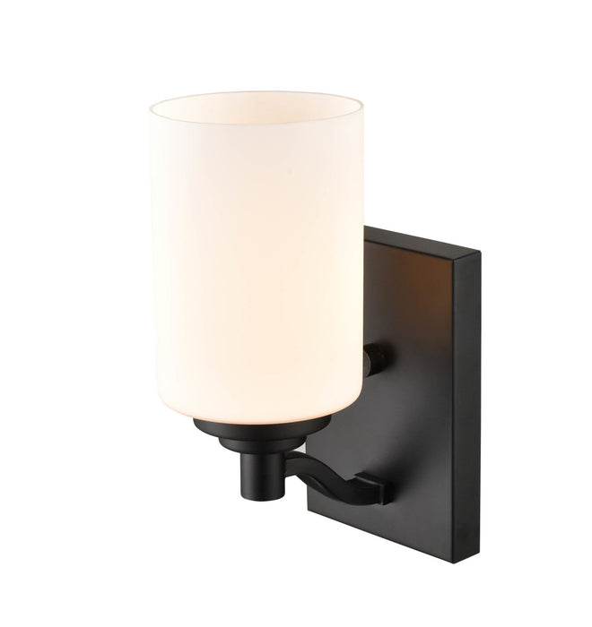 One Light Wall Sconce from the Durham collection in Matte Black finish