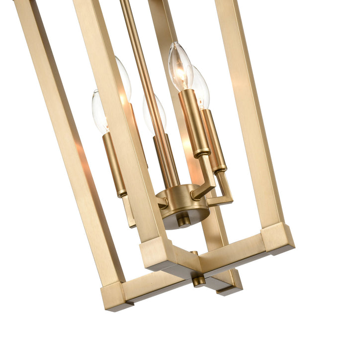 Five Light Pendant from the None collection in Modern Gold finish