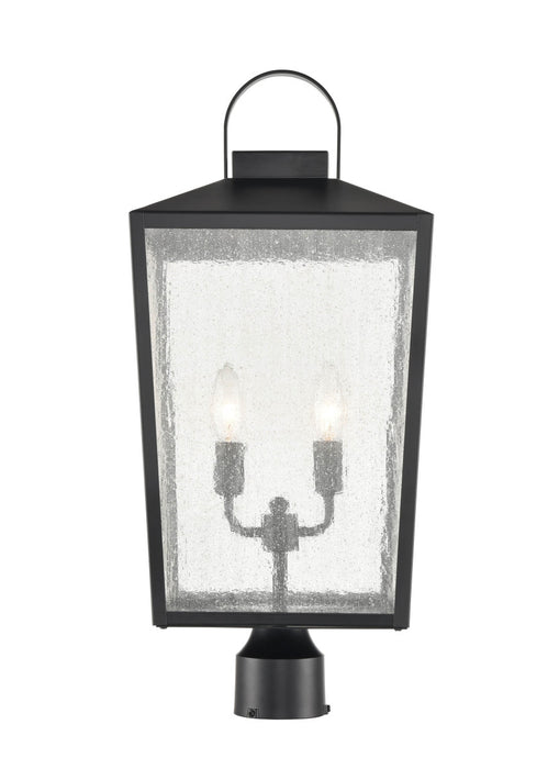 Two Light Outdoor Post Lantern from the Devens collection in Powder Coat Black finish