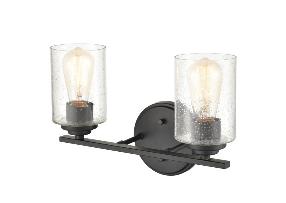 Two Light Vanity from the None collection in Matte Black finish