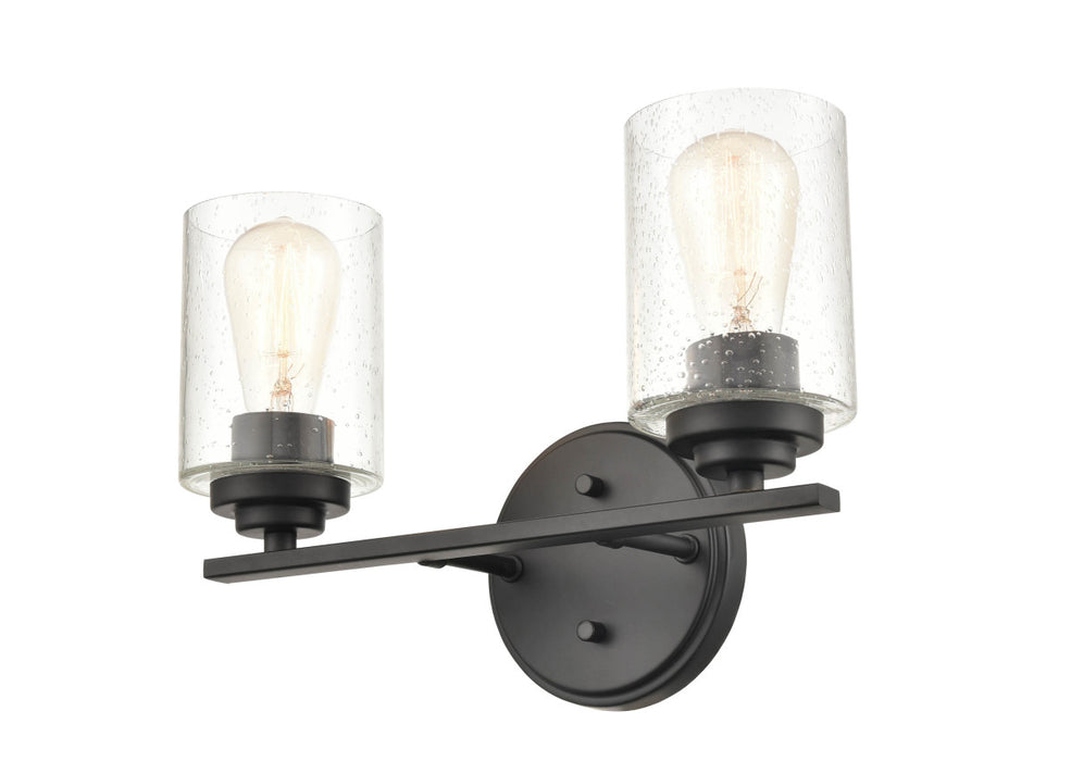 Two Light Vanity from the None collection in Matte Black finish