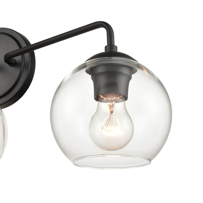 Three Light Vanity from the None collection in Matte Black finish