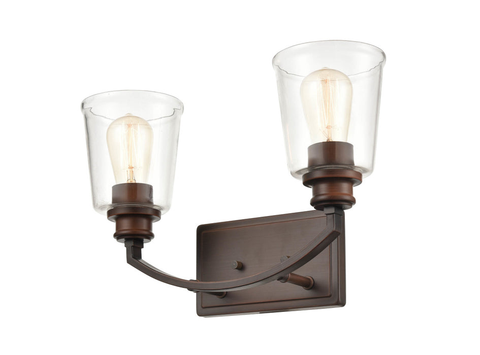 Two Light Vanity from the Forsyth collection in Rubbed Bronze finish