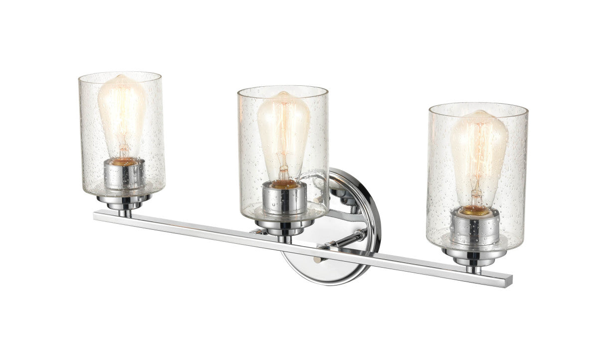Three Light Vanity from the None collection in Chrome finish