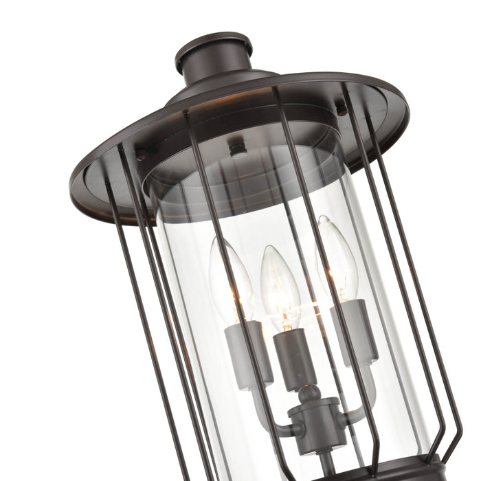 Four Light Outdoor Post Lantern from the Belvoir collection in Powder Coat Bronze finish