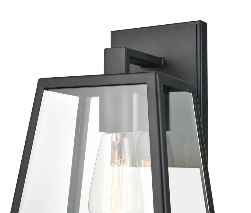 One Light Outdoor Lantern from the Grant collection in Powder Coat Black finish