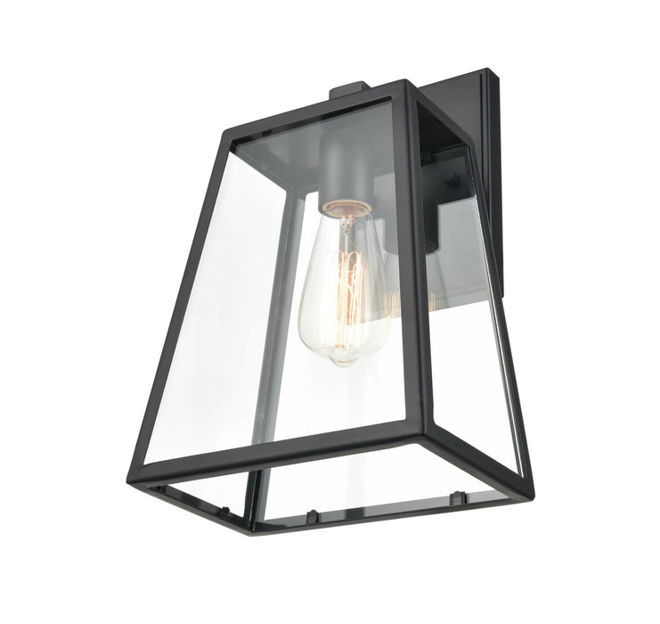 One Light Outdoor Lantern from the Grant collection in Powder Coat Black finish