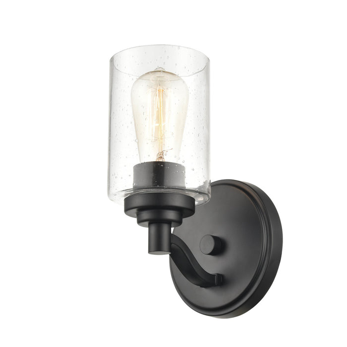 One Light Wall Sconce from the None collection in Matte Black finish