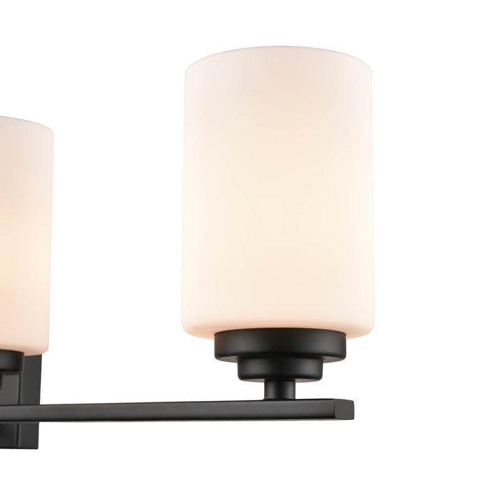 Four Light Vanity from the Durham collection in Matte Black finish