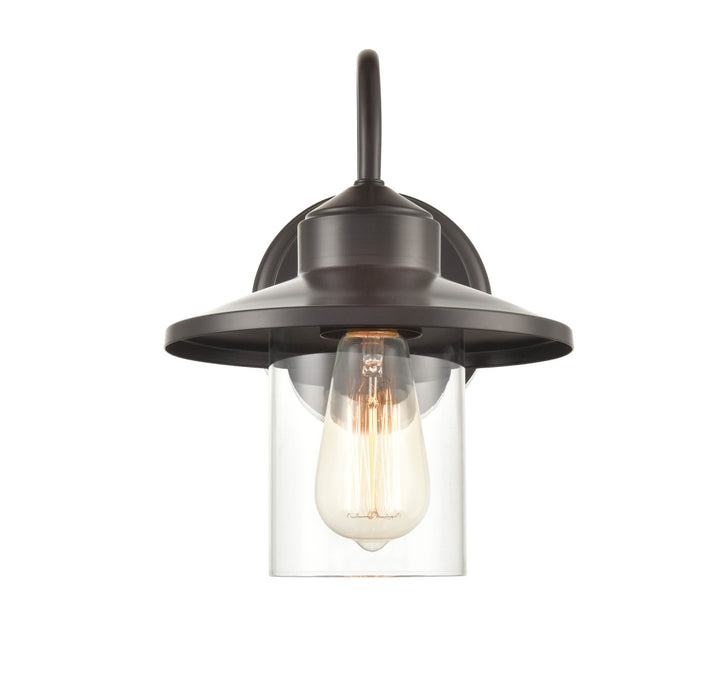 One Light Outdoor Wall Bracket from the None collection in Powder Coat Bronze finish