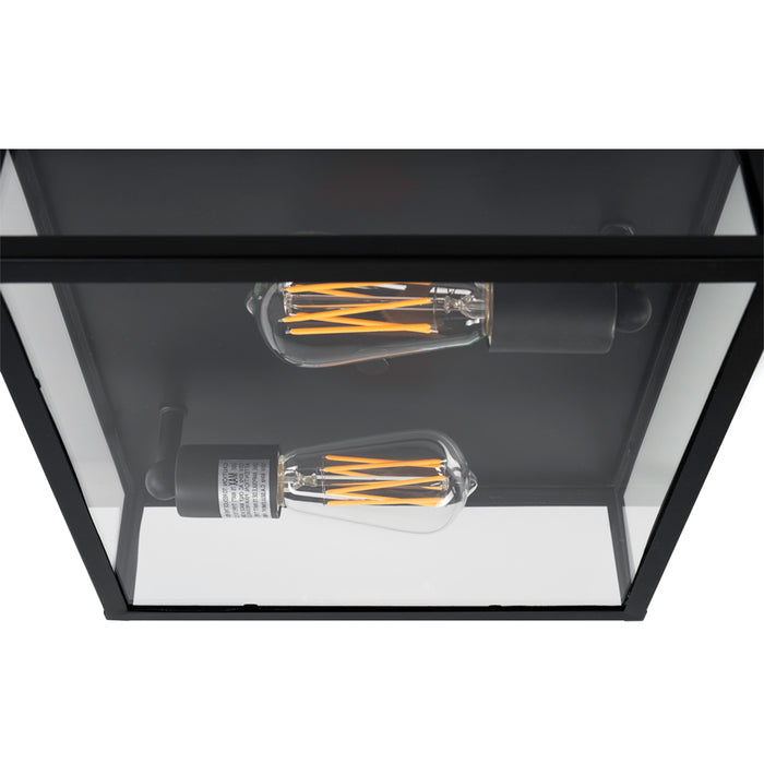 Two Light Outdoor Flush Mount from the Capture Outdoor Flush Mount collection in Matte Black finish