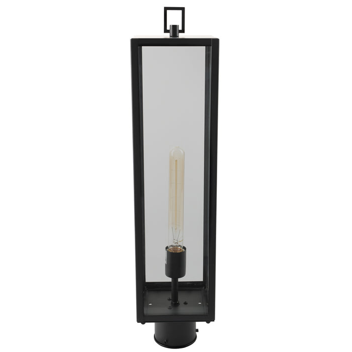 One Light Outdoor Post Mount from the Capture Outdoor Post Mount collection in Matte Black finish
